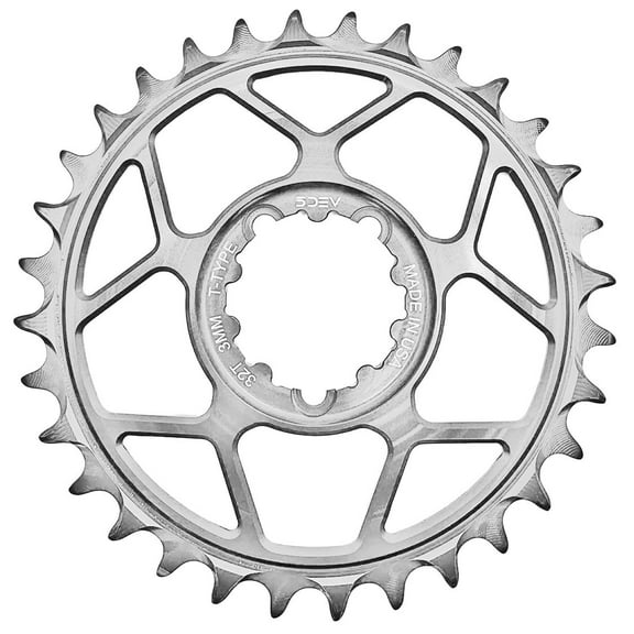 5Dev T-Type 3-Bolt Chainring, 3mm Offset, 30T, Clear