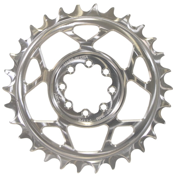 5DEV T-Type Direct Mount Chainring - 30t, 8-Bolt, 3mm Offset, Aluminum, Raw