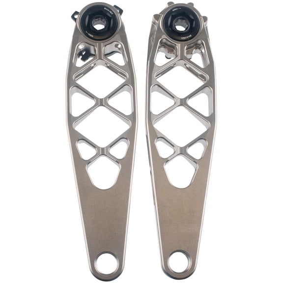 5DEV Titanium MTB Crankset - 165mm, 8-Bolt DM Chainring Interface, Raw Ti