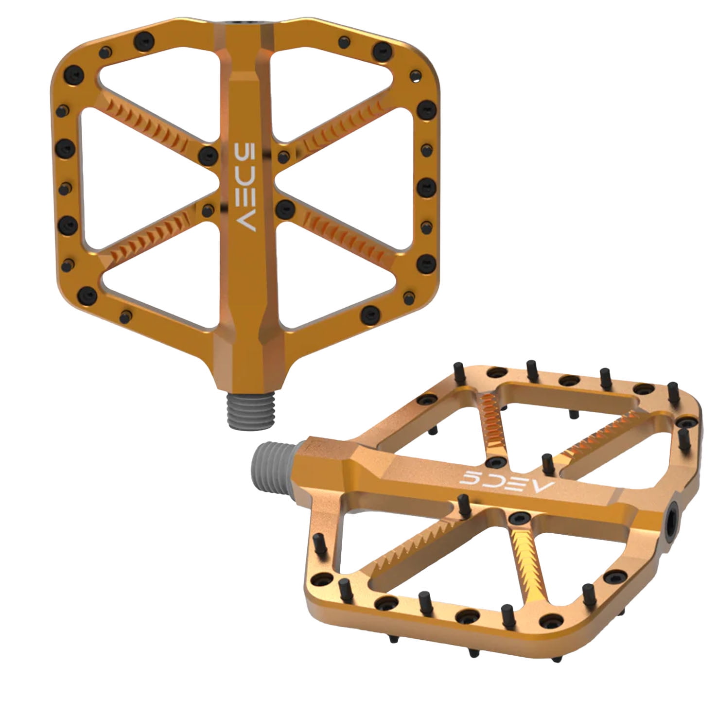 Pédales Plates 5Dev Trail/Enduro – Aluminium Usiné Ultra-léger, Grip Agressif, Pour VTT, Neuves