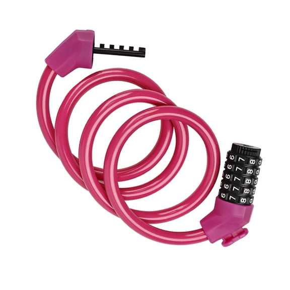 5Digit Combination Coiling Cable Lock Coiling Bike Password Lock Resettable Combination Bicycles Lock Waterproof