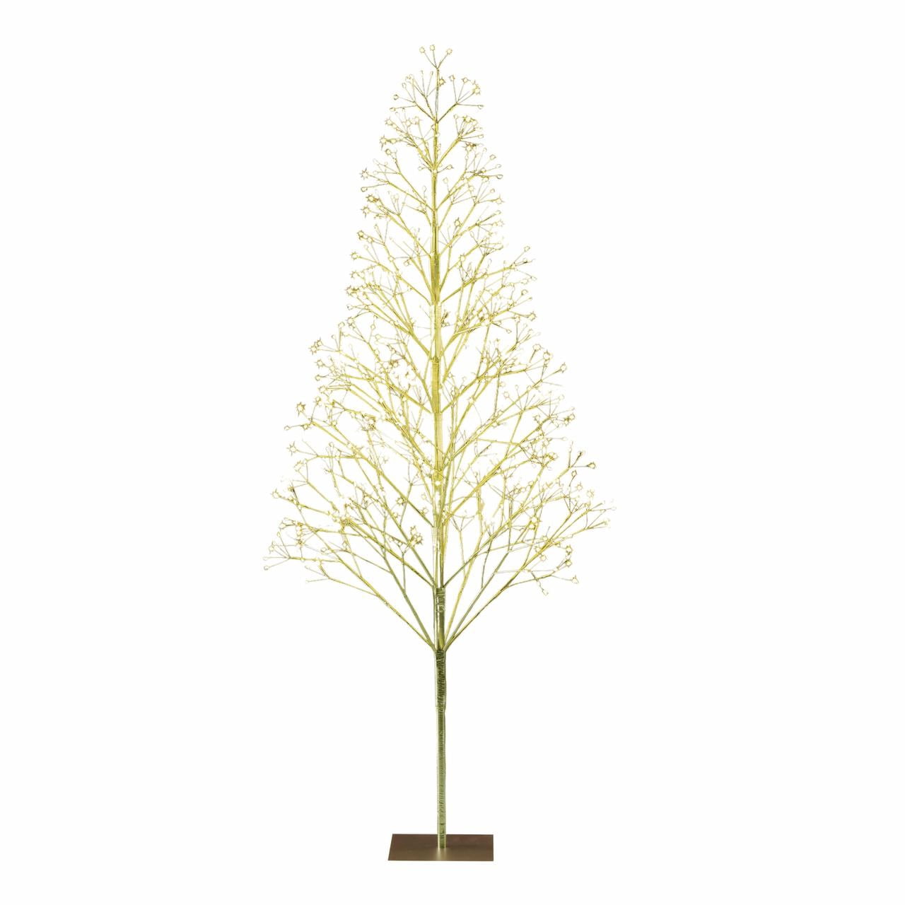 5' Starburst Pre-Lit Gold Artificial Christmas Tree with 650 Warm White Twinkling LED Lights, by Holiday Time