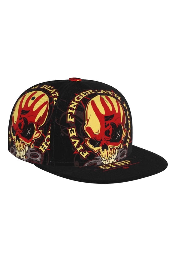5FDP Five-FFDP-Finger-Death Punch Flat Brim Bill Baseball Cap Adjustable Hat Hip Hop Caps for Dad Men Women