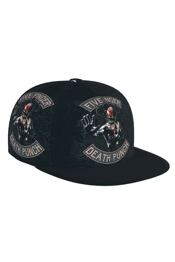 5FDP Five-FFDP-Finger-Death Punch Flat Brim Bill Baseball Cap Adjustable Hat Hip Hop Caps for Dad Men Women