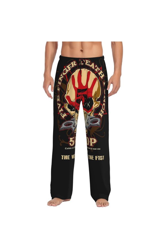 5FDP Five-FFDP-Finger-Death Punch Men's Pajama Long Pants Sleeping Pants Home Sleepwear Soft Pjs Pants