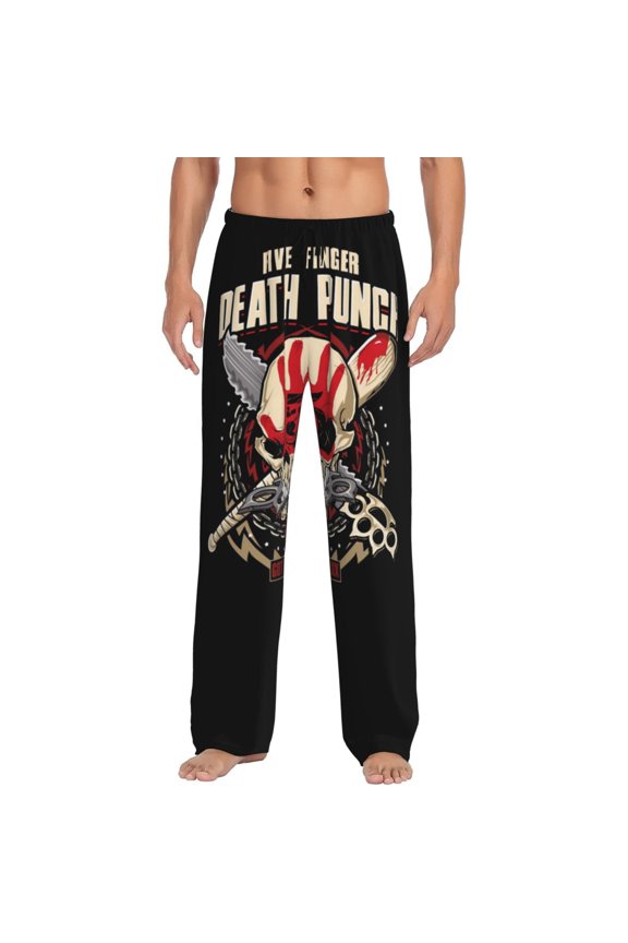 5FDP Five-FFDP-Finger-Death Punch Men's Pajama Long Pants Sleeping Pants Home Sleepwear Soft Pjs Pants