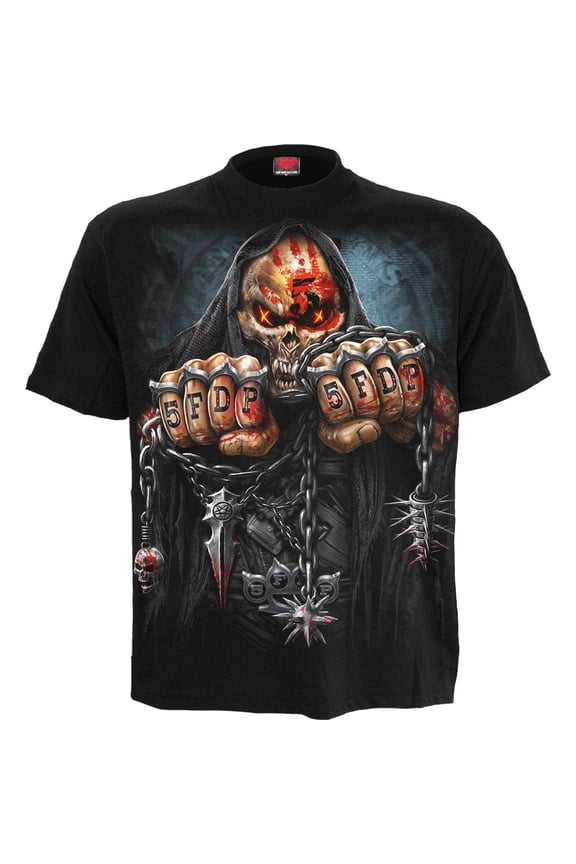Five Finger Death Punch Unisex T-Shirt: Game Over (Black) (Back Print)