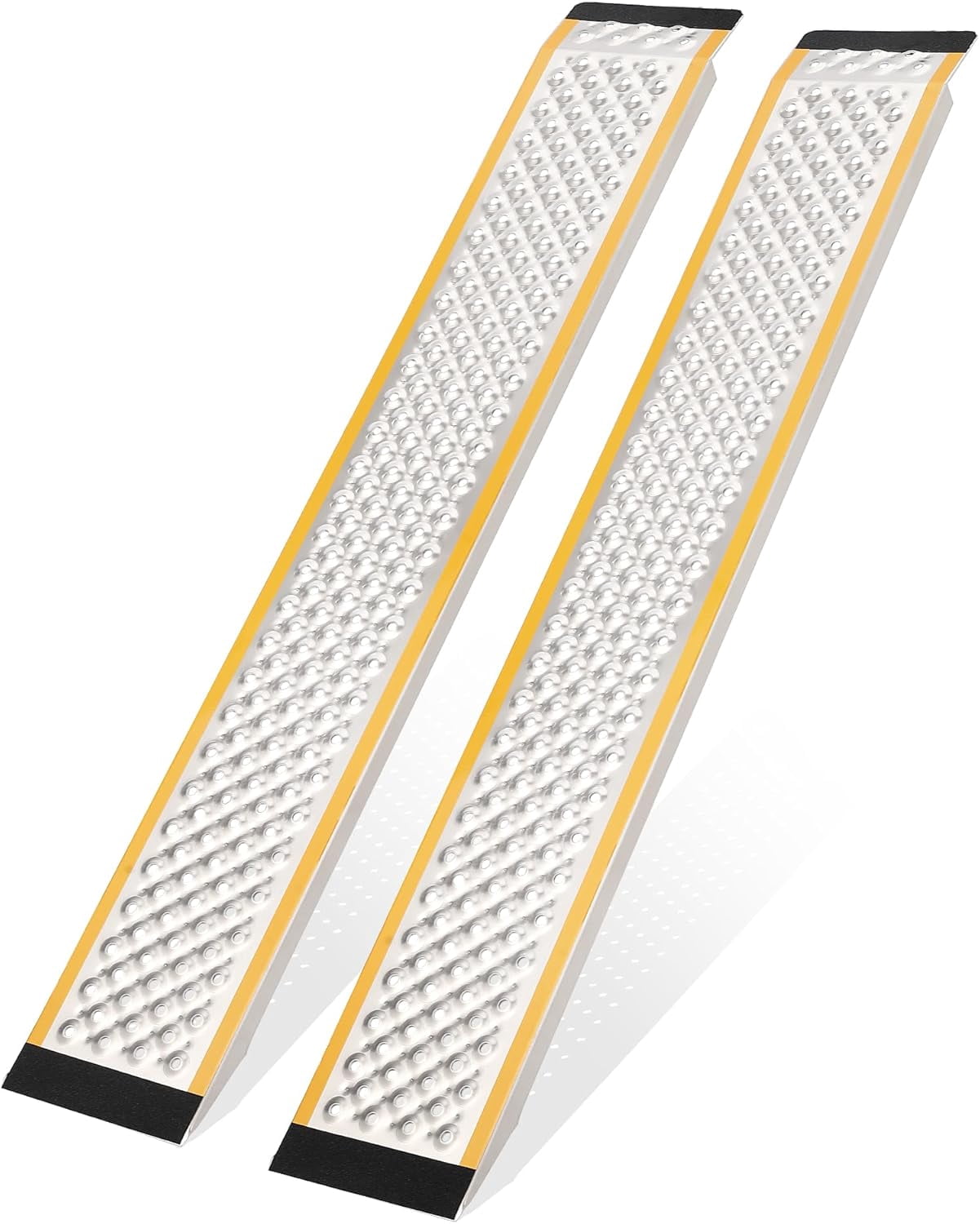 5FT Aluminum Shed Ramps 2PCS, Lightweight Loading Ramps with Anti-Slip ...