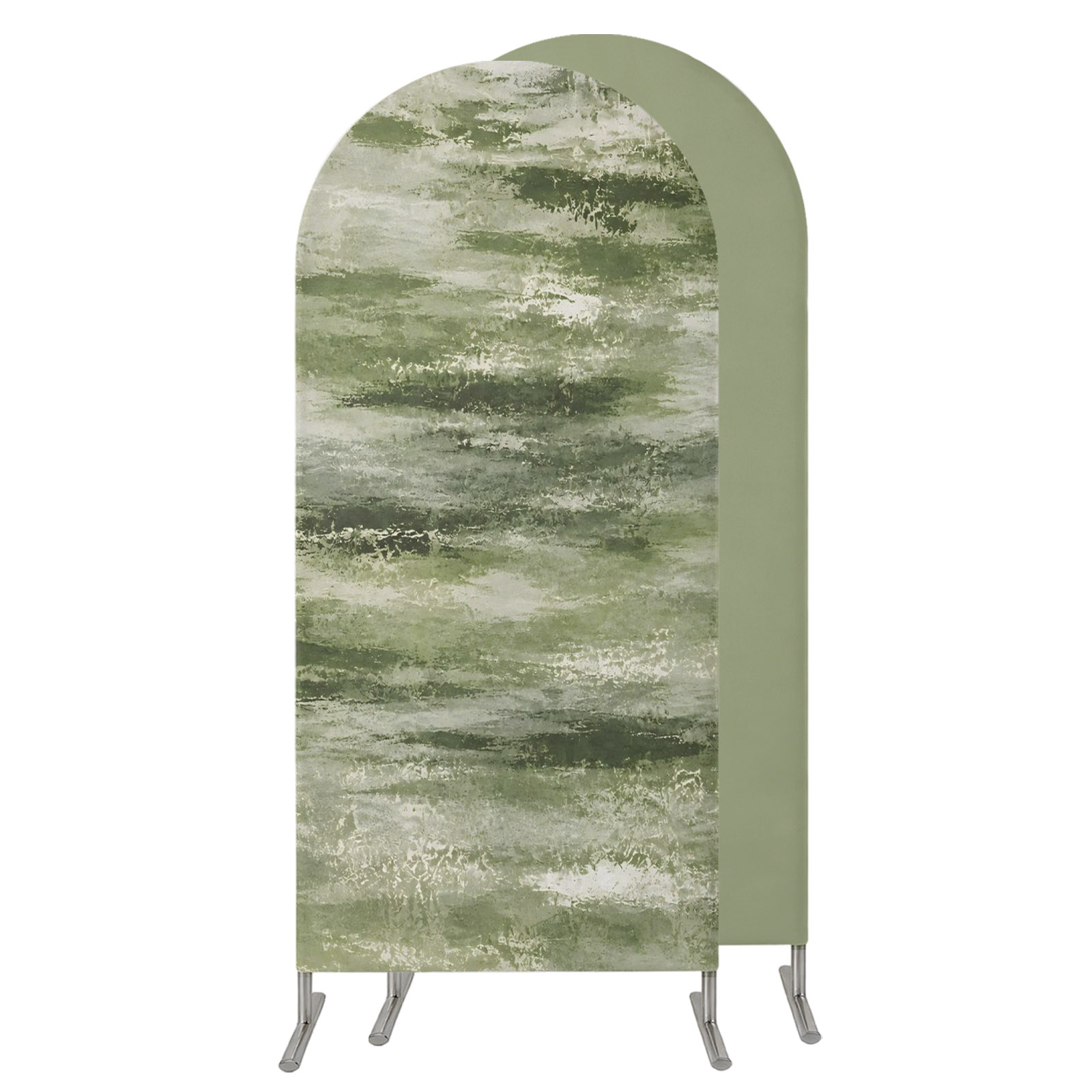 5FT Arch Backdrop Covers, Dark Green Texture Wedding Arch Cover ...