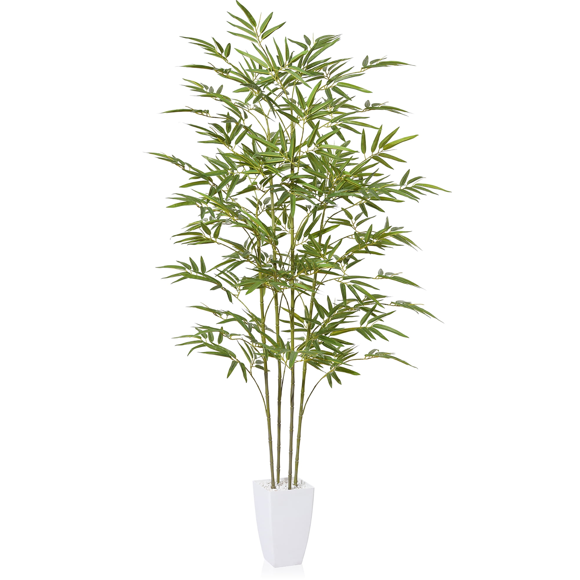 5FT Artificial Bamboo Tree Potted in 9.4 inches High White Taper