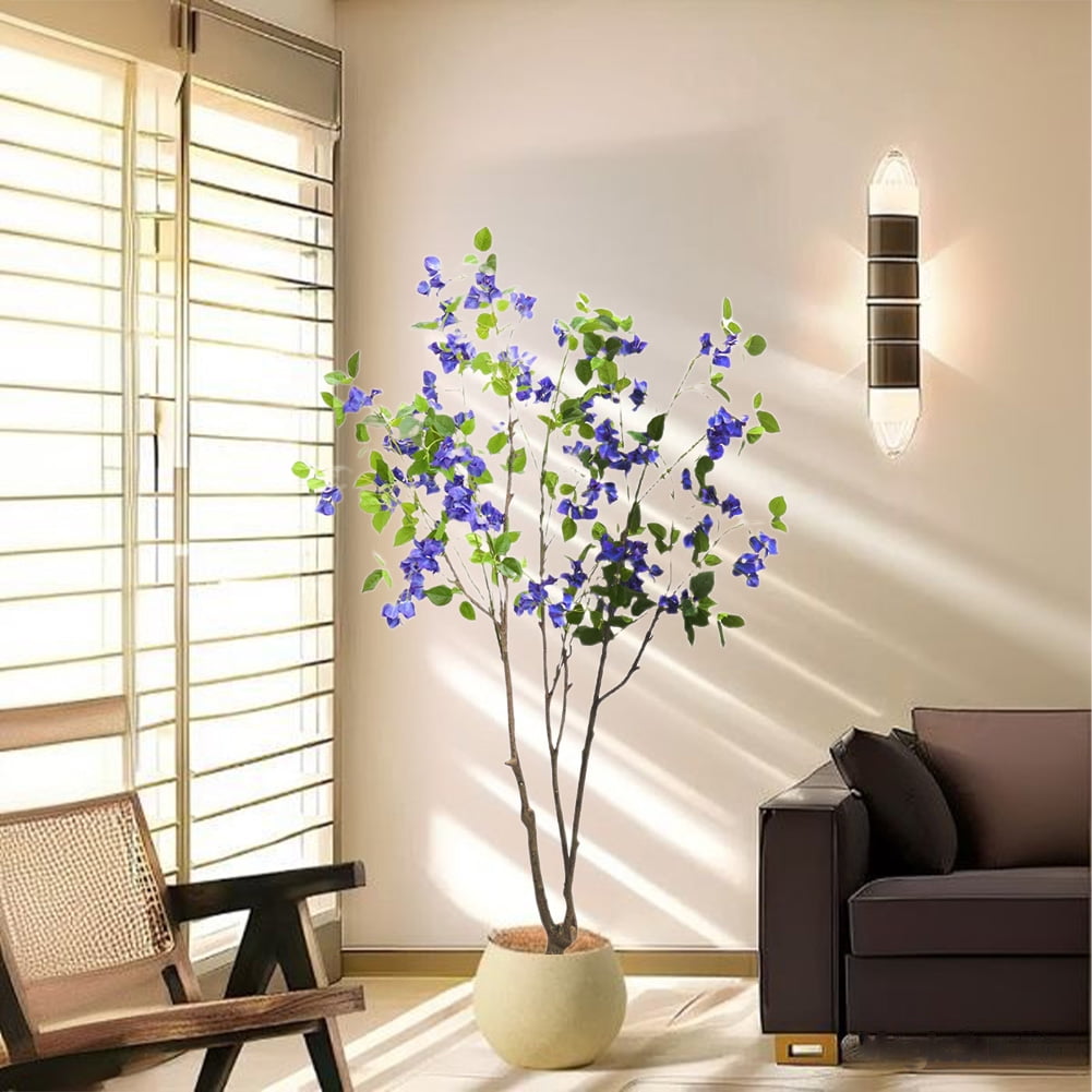 Primrue 6FT Bougainvillea Artificial Tree, Fake Bougainvillea Trees With Realistic Flowers And Leavestall Fake Floor Plant In Pot For Indoor Outdoor Home Office Decor W114768732