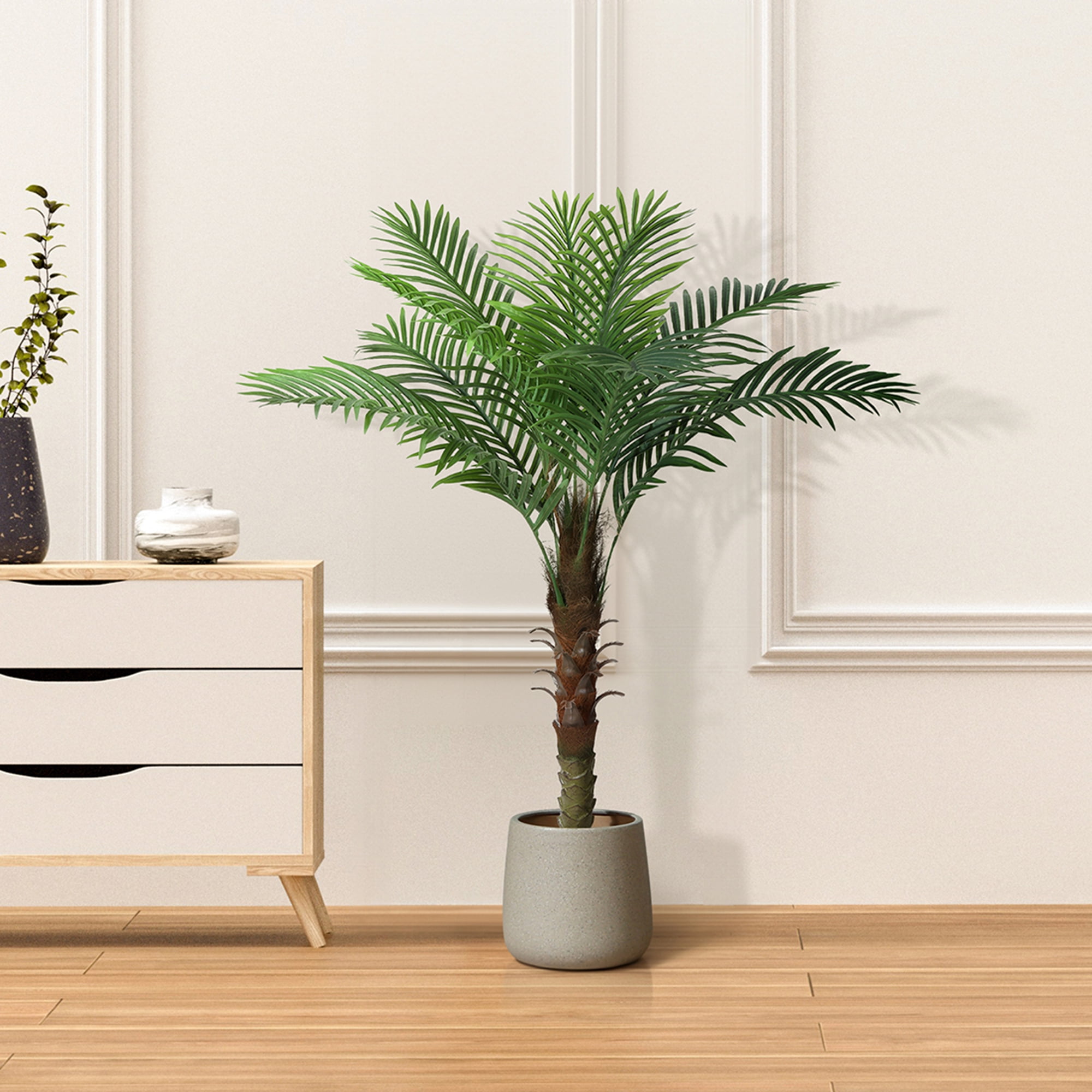 5FT Artificial Sago Palm Tree Tall Fake Palm Plant with 9 Pcs