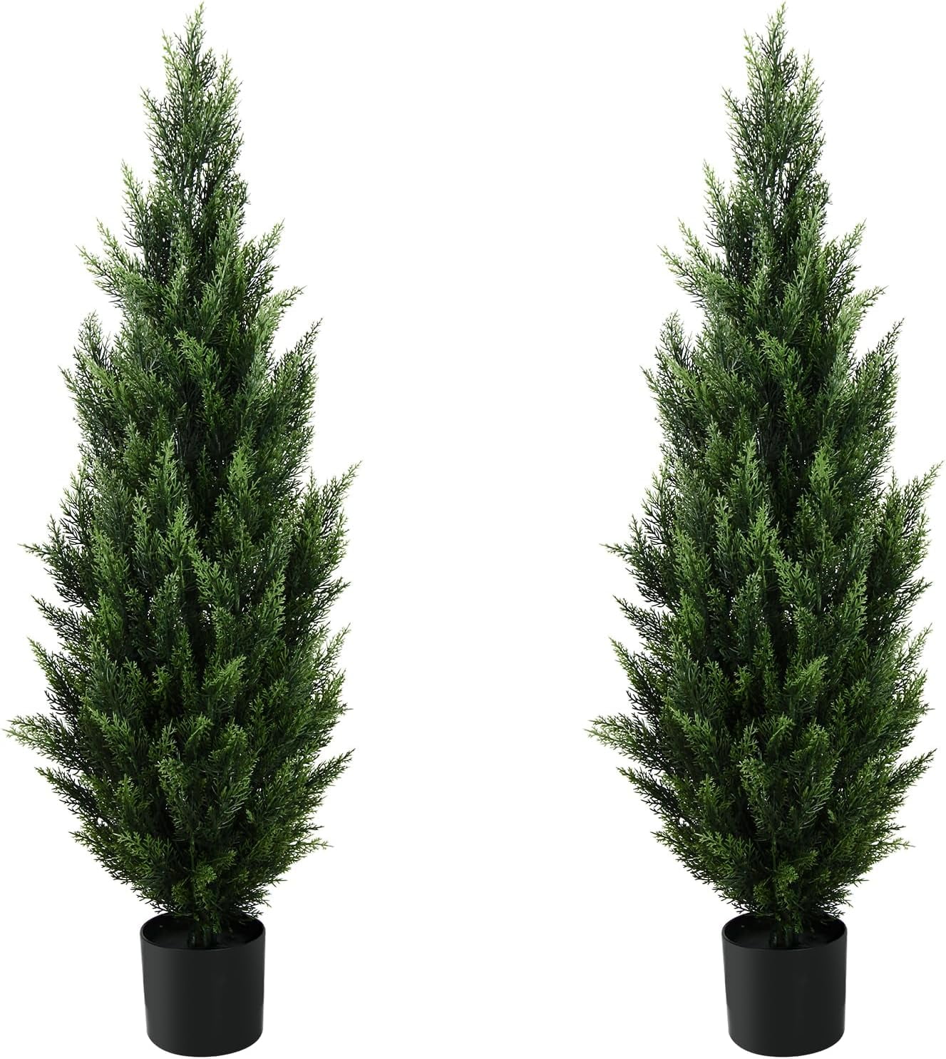 5FT Artificial Topiary Tree Beautiful Realistic Faux Cedar Pines