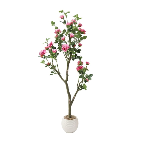 5FT Artificial Trees Indoor, Faux Tree, Artificial Planter, Artificial Fake Tree Flower Potted, Thanksgiving Christmas, Artificial Plants for Home Office Wedding Party Gifts Indoor Outdoor Decor