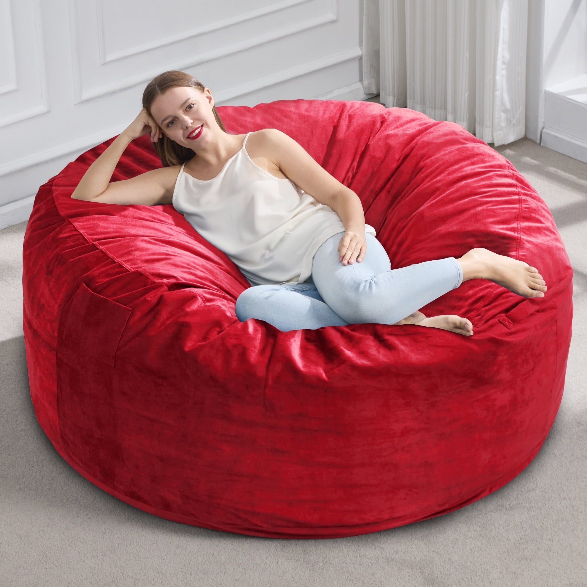 5FT Bean Bag Chair Bean Bag Chairs Adults Giant Bean Chairs Velvet Cover Memory Foam BeanBag Chair Large Bean Bag Chairs Adults Living Room Bedroom R: A Clear-Eyed Overview