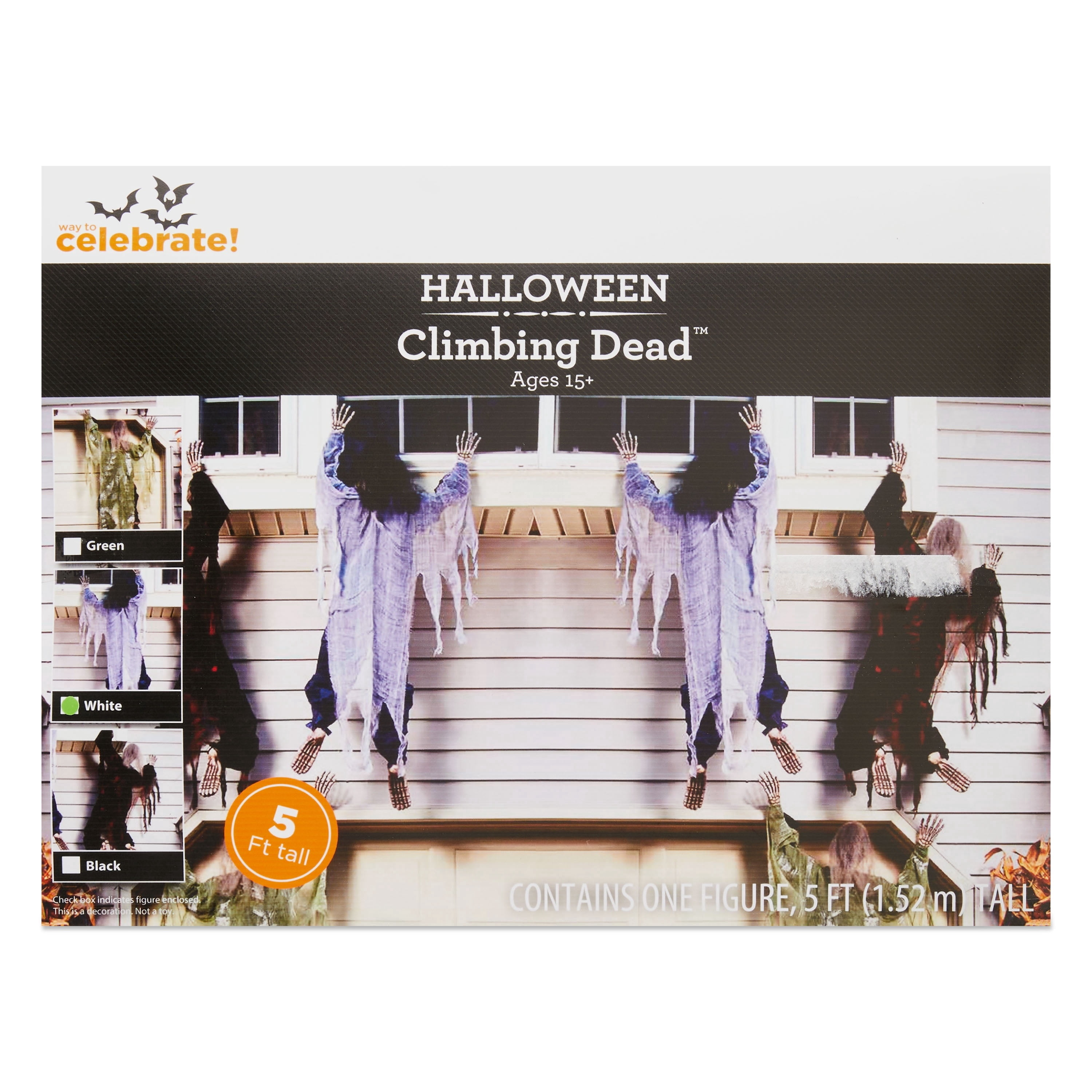 Climbing Dead Decoration, Black, 5', Halloween by Way To Celebrate