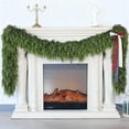 thumbnail image 1 of 5FT Cedar Christmas Garland, Artificial Thick & Lush Realistic Faux Cedar Christmas Decoration, Real Touch Greenery Garland for Table, Window, Stairs, Mante & Fireplace Indoor Outdoor Decor, 1 of 15
