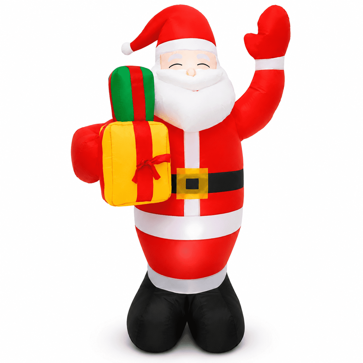 5FT Christmas Inflatable Santa Claus, Outdoor Yard Decoration with Rotating  LED Lights