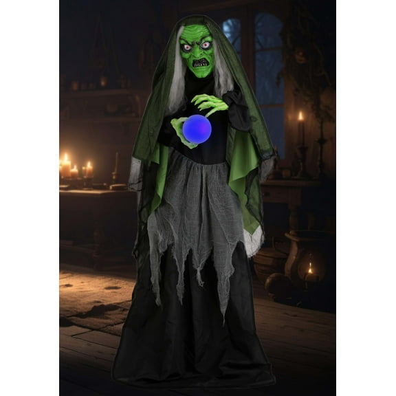 5FT Curse-Casting Witch Animatronic Decoration - Scream Saver