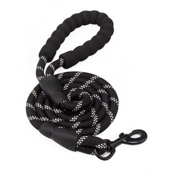 5FT Dog Leash with Comfortable Padded Handle and Highly Reflective Threads for Medium and Large Dogs