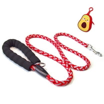 5FT Dog Leash with Comfortable Padded Handle and Highly Reflective Threads for Small Medium and Large Dogs