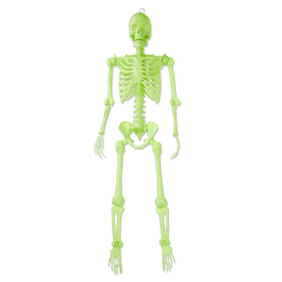 5ft Glow-in-the-Dark Poseable Skeleton Decoration, Halloween Outdoor Decor, by Way To Celebrate