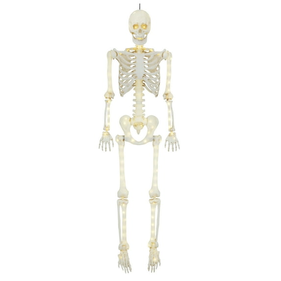 5ft Light Up Poseable Skeleton Decoration, Halloween Outdoor Decor, by Way To Celebrate
