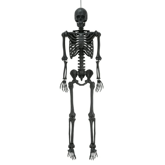 5ft Black Poseable Skeleton Decoration, Halloween Outdoor Decor, by Way To Celebrate