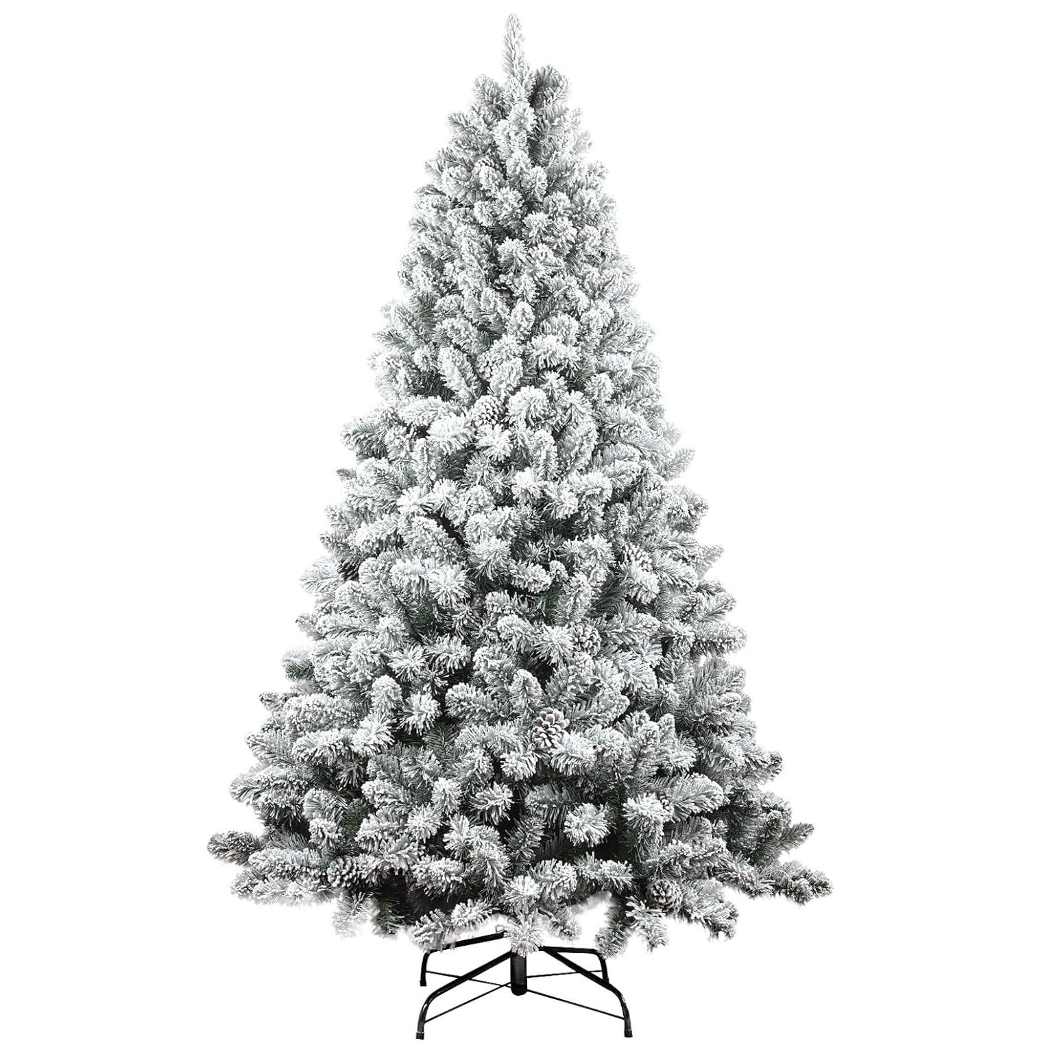 5FT Flocked Artificial Christmas Tree,Flocked Holiday Christmas Pine