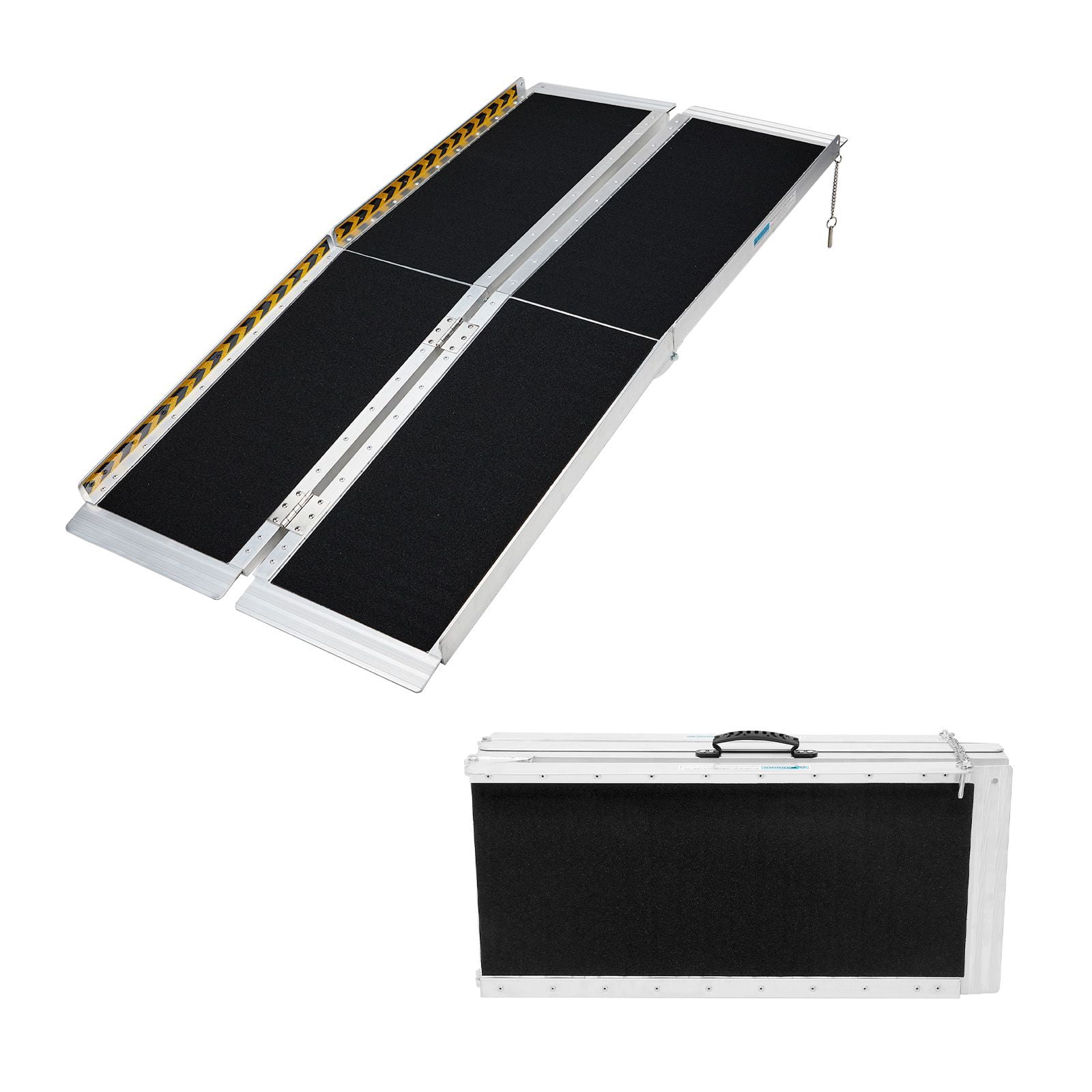 5FT Folding Aluminum Wheelchair Ramp - Non-Skid Mobility Ramp for Home ...