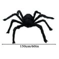 thumbnail image 1 of 5FT Giant Halloween Spider Decor (59") - Realistic Hairy Scary Spider with Glowing Red Eyes | Poseable Outdoor/Indoor Decoration for Haunted Houses & Yards, 1 of 9