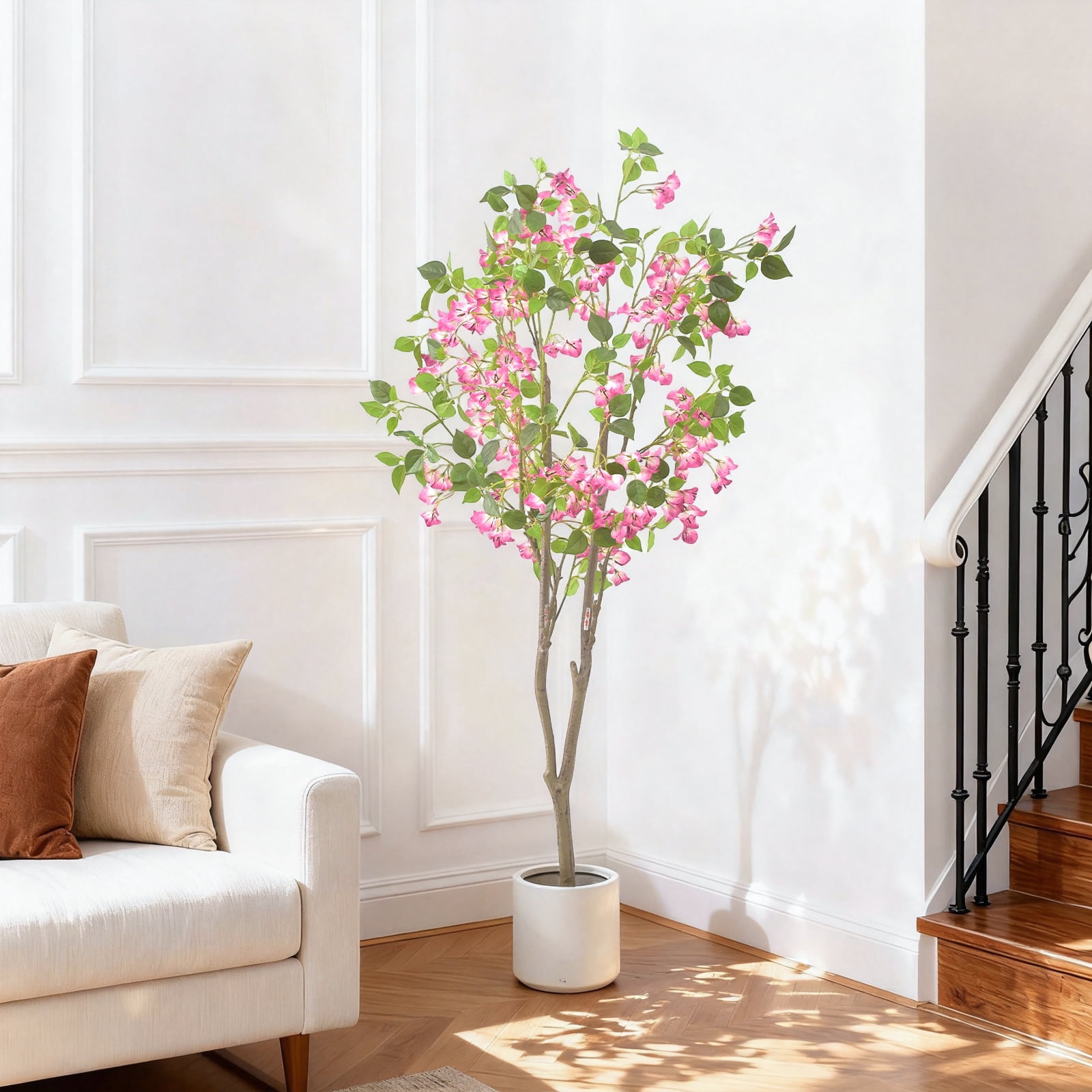 5FT Indoor Artificial Trees Faux Tree, Artificial Planter, Artificial Fake Tree Potted Flower, Thanksgiving Christmas, Artificial Plants for Home Office Wedding Party Gifts Indoor Outdoor Decor