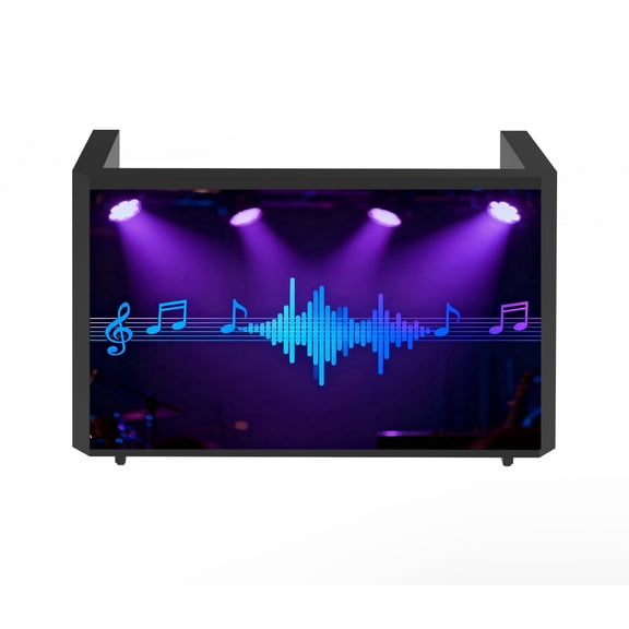 360SPB 5FT LED Rectangle DJ Booth, Portable Standing DJ Booth, Indoor LED Digital Display Screen DJ Booth Table, Movable Standing LED Video Wall Display Screen DJ Booth