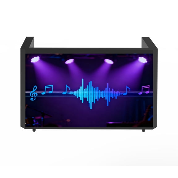 5FT LED Rectangle DJ Booth, Portable Standing DJ Booth, Indoor LED Digital Display Screen DJ Booth Table, Movable Standing  LED Video Wall Display Screen DJ Booth | 360SPB