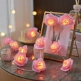 thumbnail image 1 of 5FT LED Romantic Red Pink White Rose Lights,Valentines Day Decorations Fariy Rose Light Valentines Day Decorations Flower String Light Valentines Lights Garland Indoor Outdoor Home Party Decor, 1 of 7