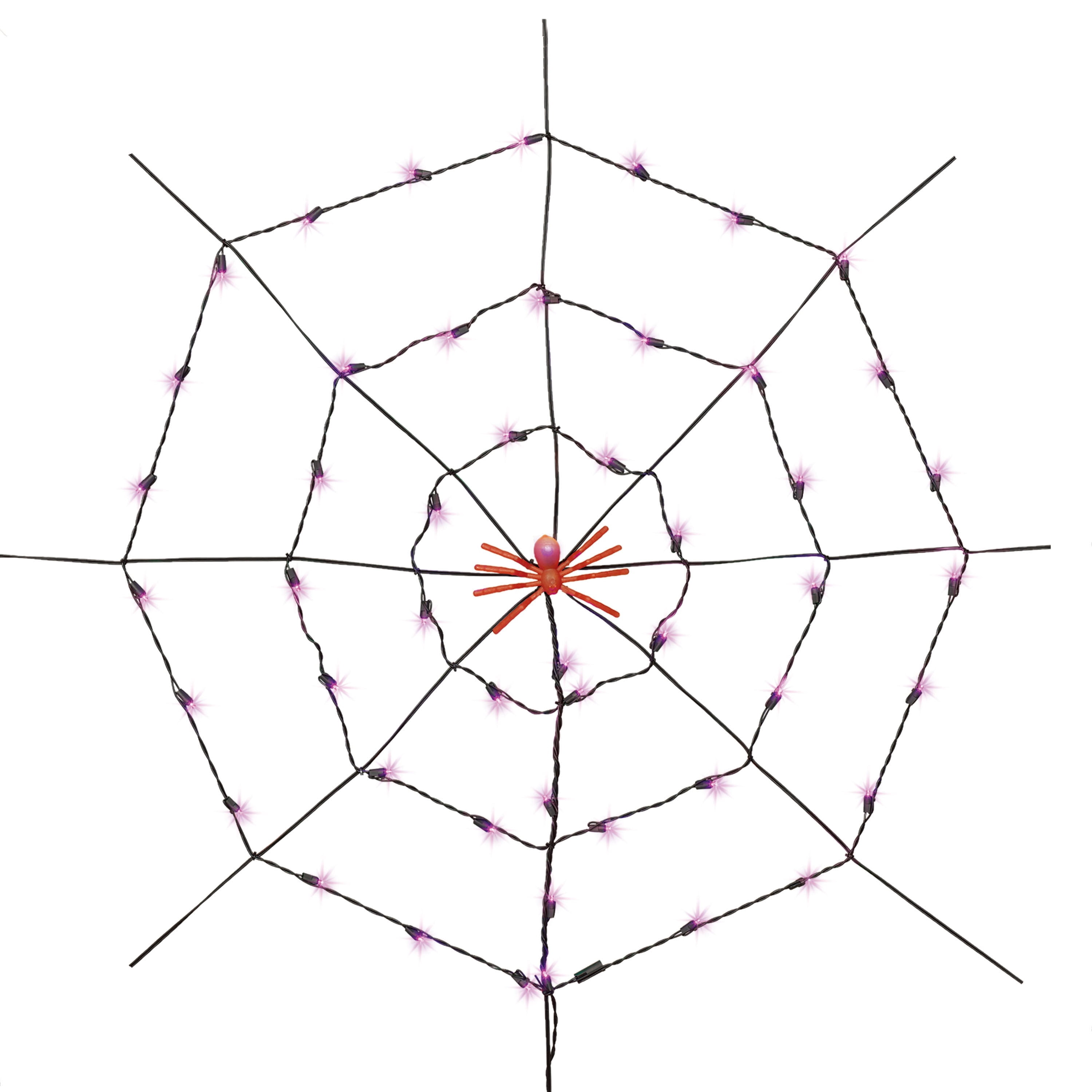 Indoor/Outdoor 50-Count LED Spider Web Lights, Purple, 5', Halloween by Way To Celebrate