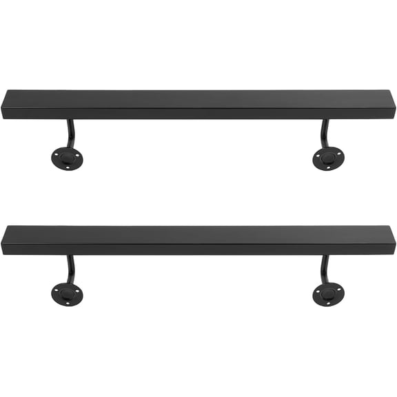 5FT Modern Stainless Steel Stair Railing Kit, Wall Mount Stair Banister Railing, Square Staircase Handrail for Indoor and Outdoor