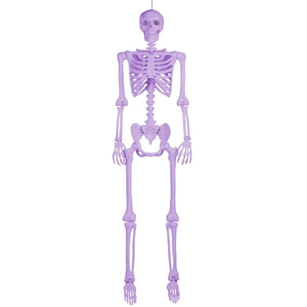 5FT Poseable Crazy Bones Skeleton in Purple Decoration