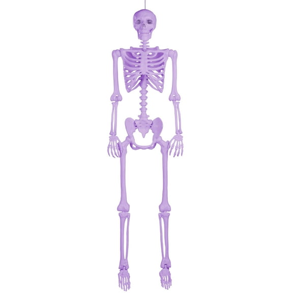 5FT Poseable Crazy Bones Skeleton in Purple Decoration