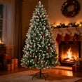 thumbnail image 1 of 5FT Christmas Tree-Artificial Christmas Tree with Pine Cones & Red Berries Easy Assembly, Perfect for Xmas Decorations, 1 of 8