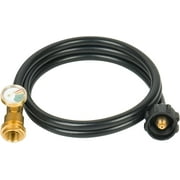Shinestar 5 ft Propane Hose Adapter with Gauge 1lb to 20lb Propane Adapter for Camping Stove, 17/22 inch Griddle, Buddy Heater