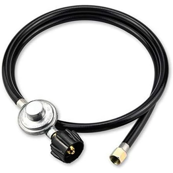 5FT Propane Regulator and Hose,Universal Grill Regulator Replacement for Weber, Charbroil, Nexgrill and More BBQ Appliances, Max 80,000 BTU, 3/8" Female Flare Nut, CSA Certification