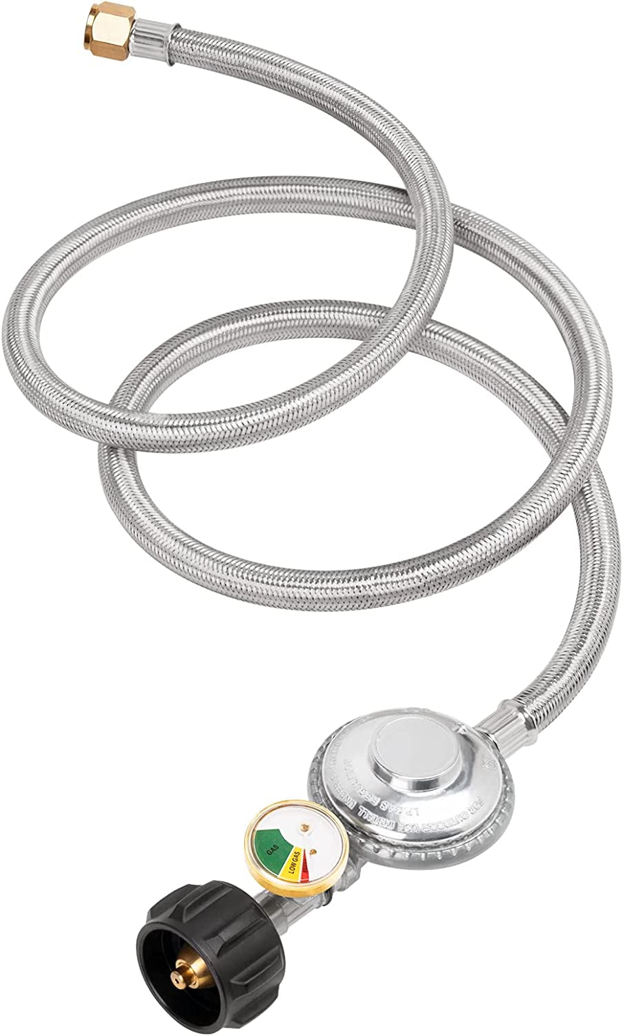5FT Propane Regulator and Hose with Gauge, Fit for Propane Patio Heater