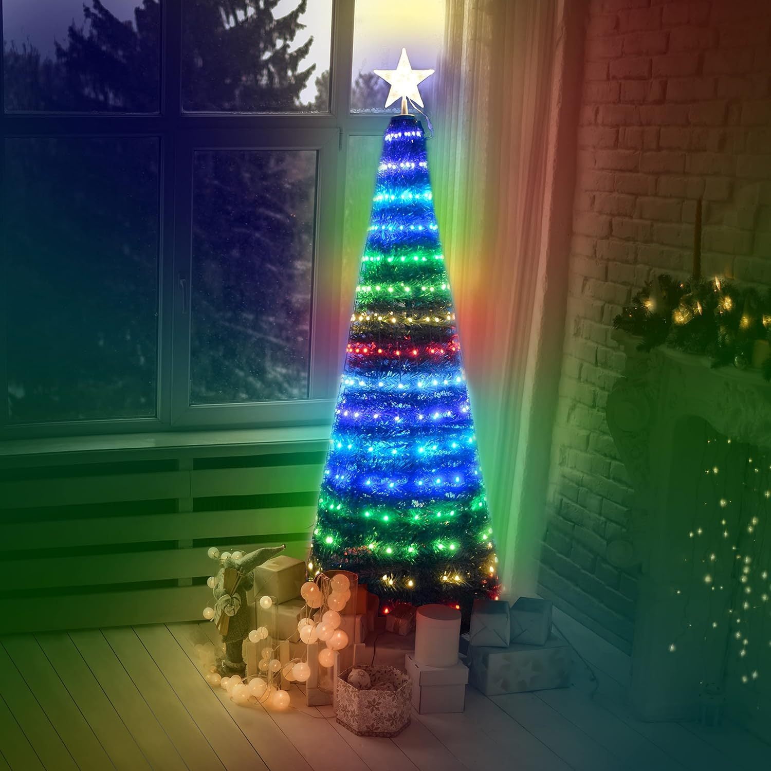 5FT RGB Christmas Tree with &Bluetooth App Control Color Changing
