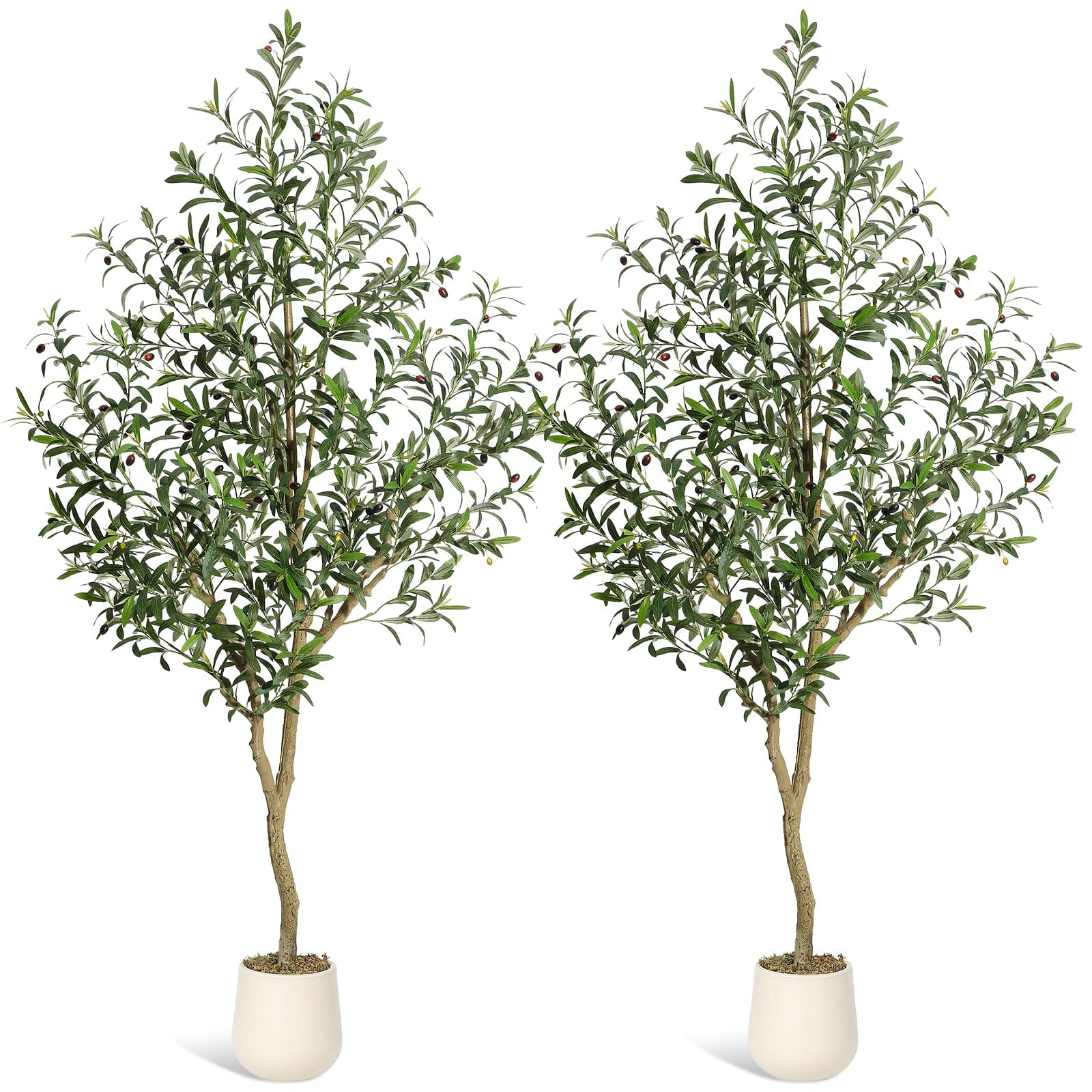 5FT Tall Olive Trees Artificial with Planter,Fake Olive Trees for ...