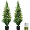 5FT Topiary Trees Artificial Outdoors 2 Pack, Two 5 Foot UV Resistant