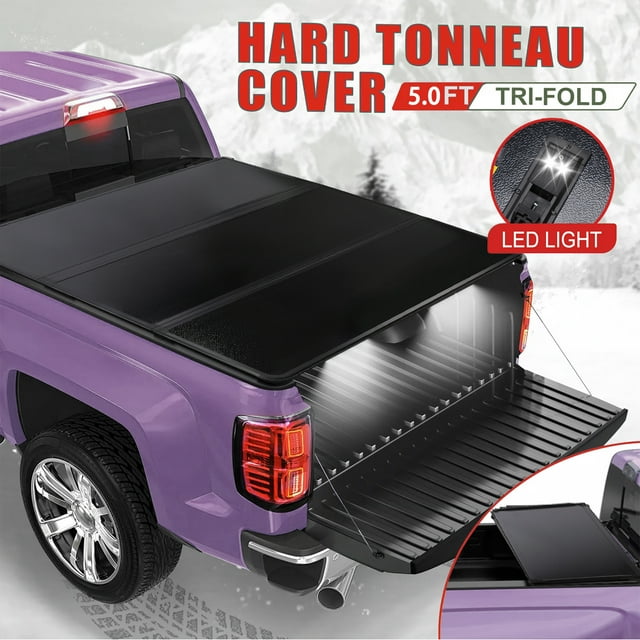 Tri-Fold 5Ft Hard Truck Bed Tonneau Cover For 2015-24 Chevy Colorado Tri-Fold 5Ft Hard Truck Bed Tonneau Cover For 2015-24 Chevy Colorado