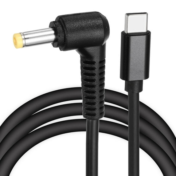 5FT USB C to DC PD Power Fast Charging Cable, 4.0x1.7mm 65W/9V(Black)