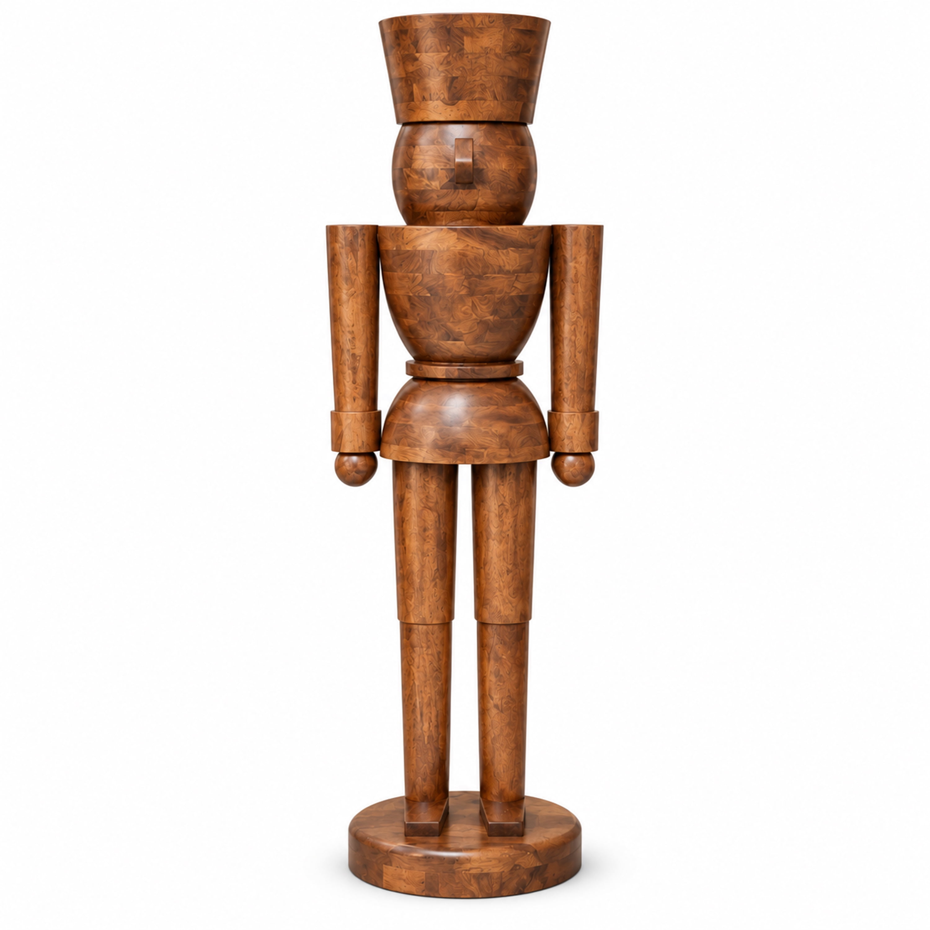 My Texas House 5ft Wood Decorative Nutcracker in Dark Natural Finish