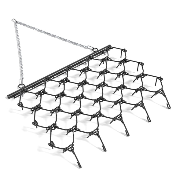 5FT x 4.5FT Heavy Duty Drag Harrow with 1/2" Tines, Chain Link Leveling Mat for ATV UTV Tractor, Pasture Maintenance, Arena Grading, Soil Preparation, Breaking Up Dirt Clods, Easy Assembly